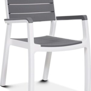 Keter Krzesło Sztaplowane Torino Biały Jasny Szary Bk004508