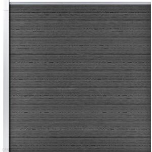 Panel Ogrodzeniowy Wpc 175X186cm Czarny